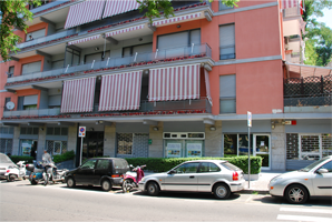 Large pink building