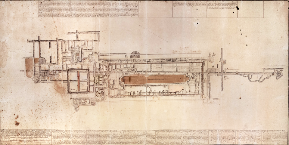 Karl Weber's plan of the Villa of the Papyri